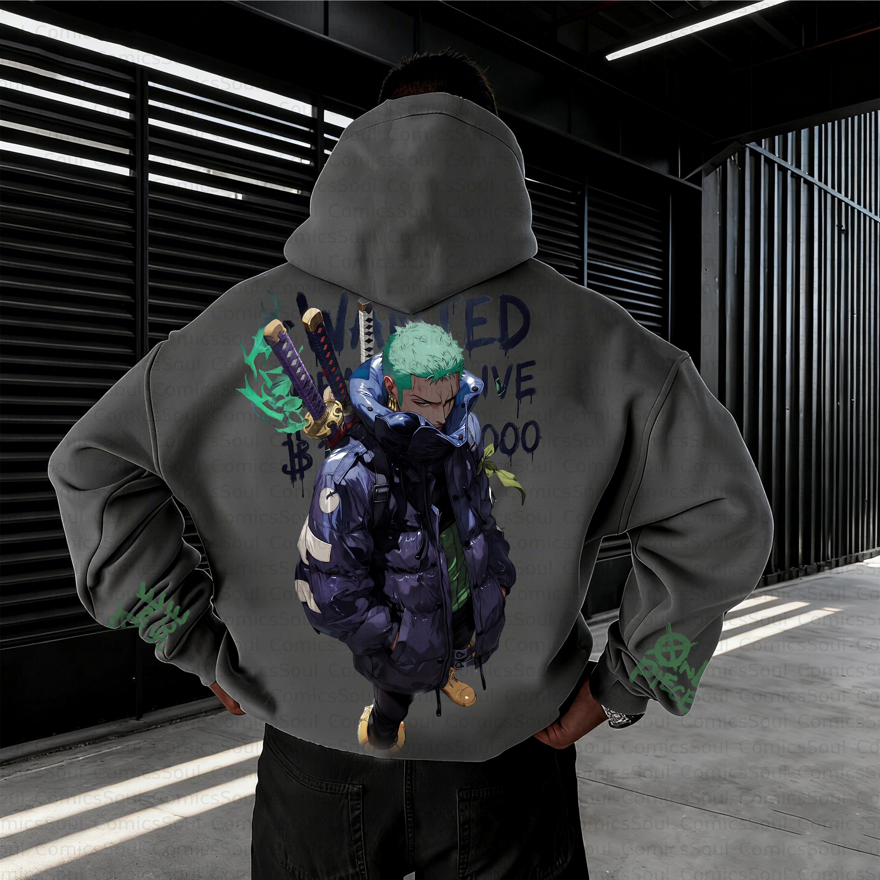 Unisex Anime Inspired Vintage Plush Hoodie