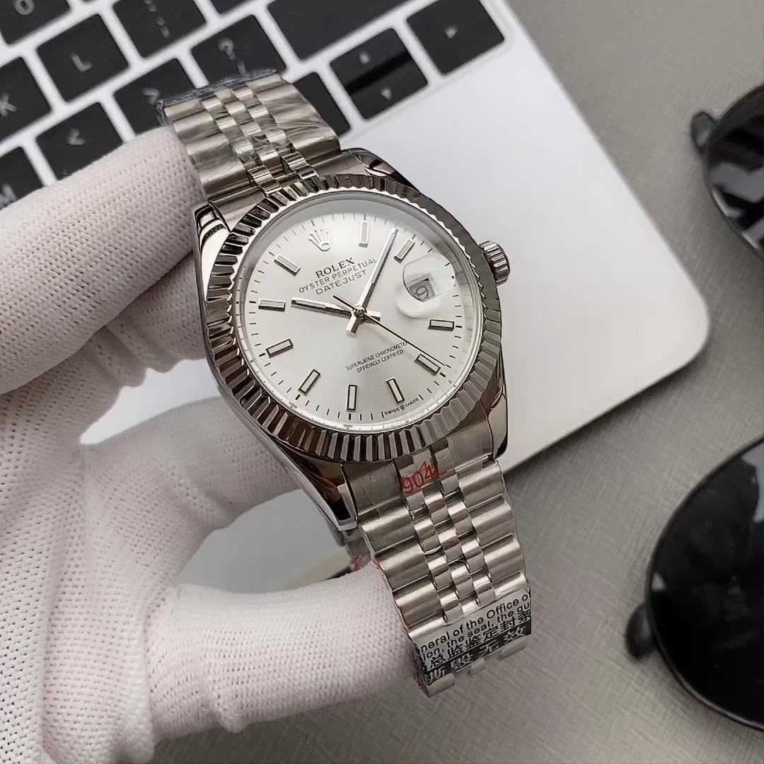Rolex Datejust 126234 Fluted Bezel Silver Index Dial 36MM Unisex Replica Watch