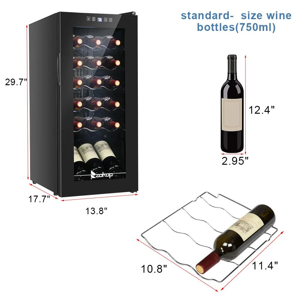 Ktaxon 18 Bottle Compressor Wine Cooler Freestanding Wine Fridge, Fast Cooling, Low Noise - Image 4