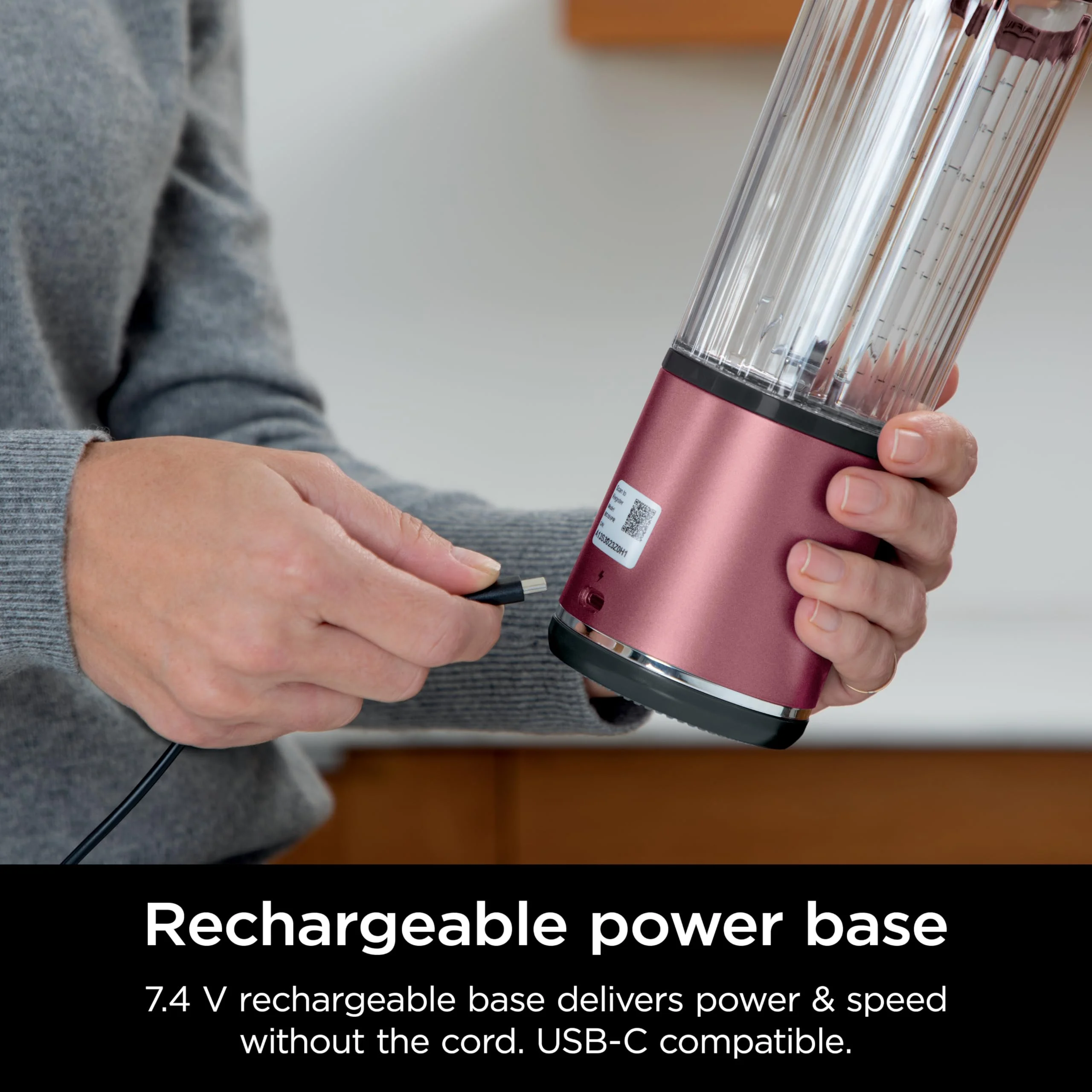 Ninja Blast Portable Blender, Cordless, 18oz. Vessel, Personal Blender for Shakes & Smoothies, BPA Free, Leakproof Lid & Sip Spout, USB-C Rechargeable, Dishwasher Safe Parts, Metallic Purple, - Image 104
