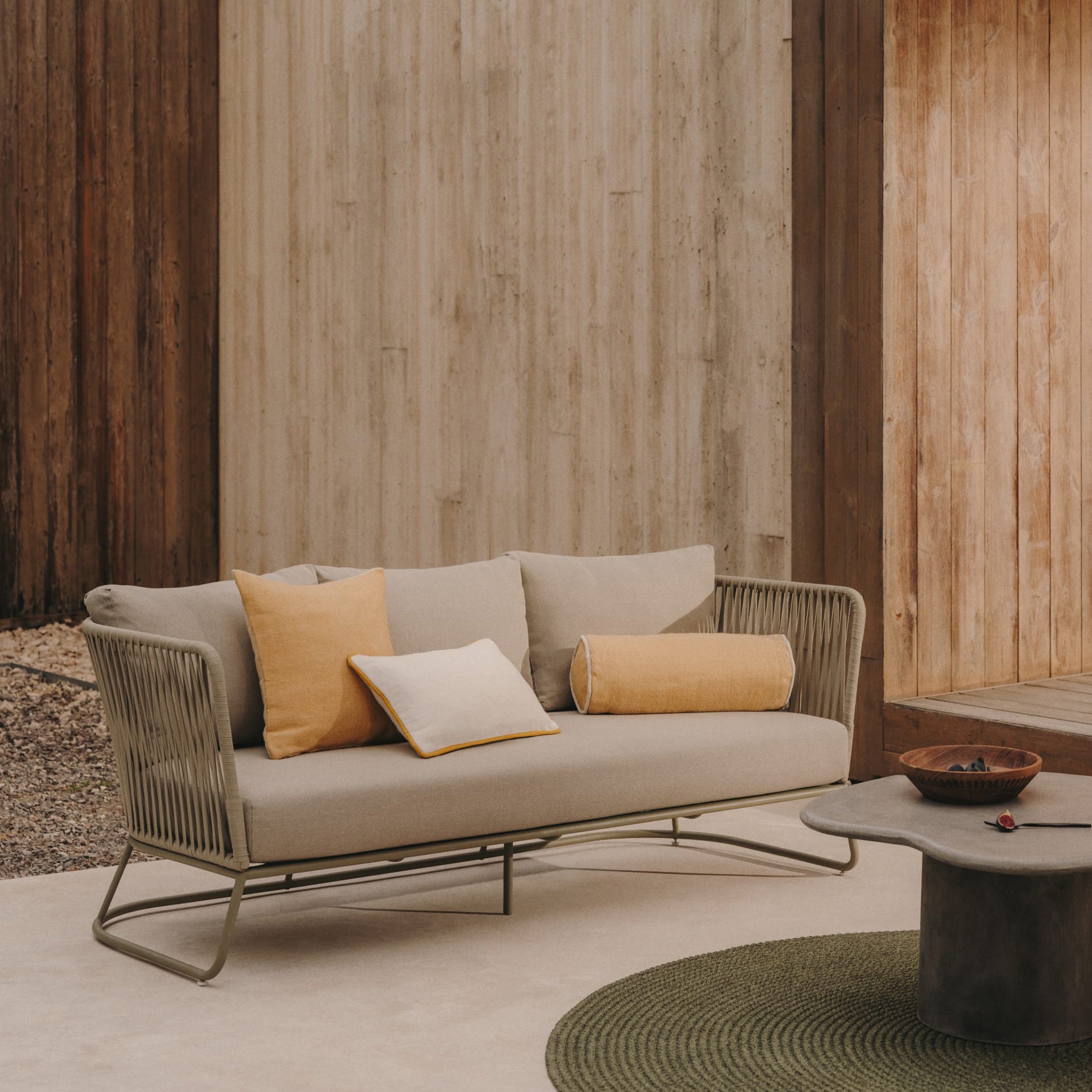 Kave Home Saconca Tuinbank - Groen