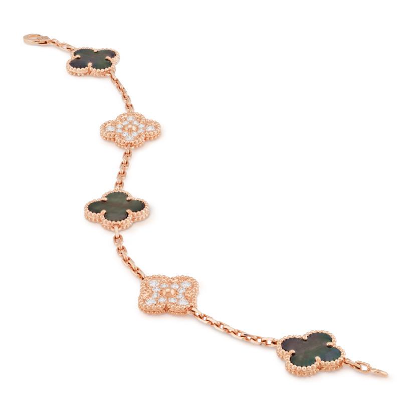 Replicate Vintage Alhambra bracelet, 5 motifs(1:1 replica) - Original Replica Club