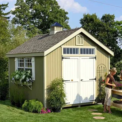 Colonial Williamsburg 10 ft. W x 16 ft. D Solid and Manufactured Wood Storage Shed