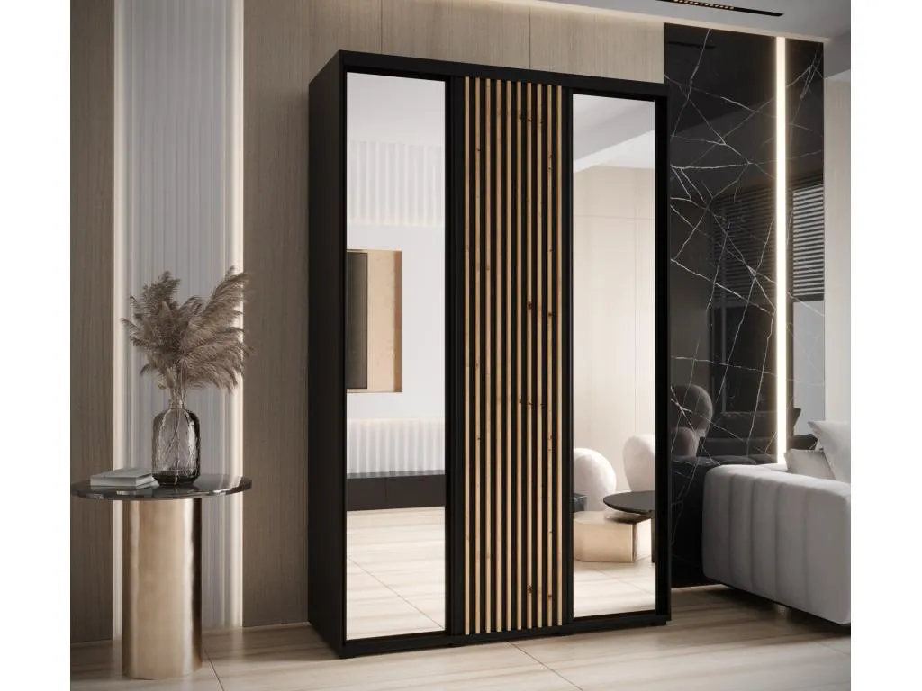 ARMARIO Francomuebleses 2 DE PUERTAS CORREDERAS 235.2/150/45 3 puertas (negro/negro)