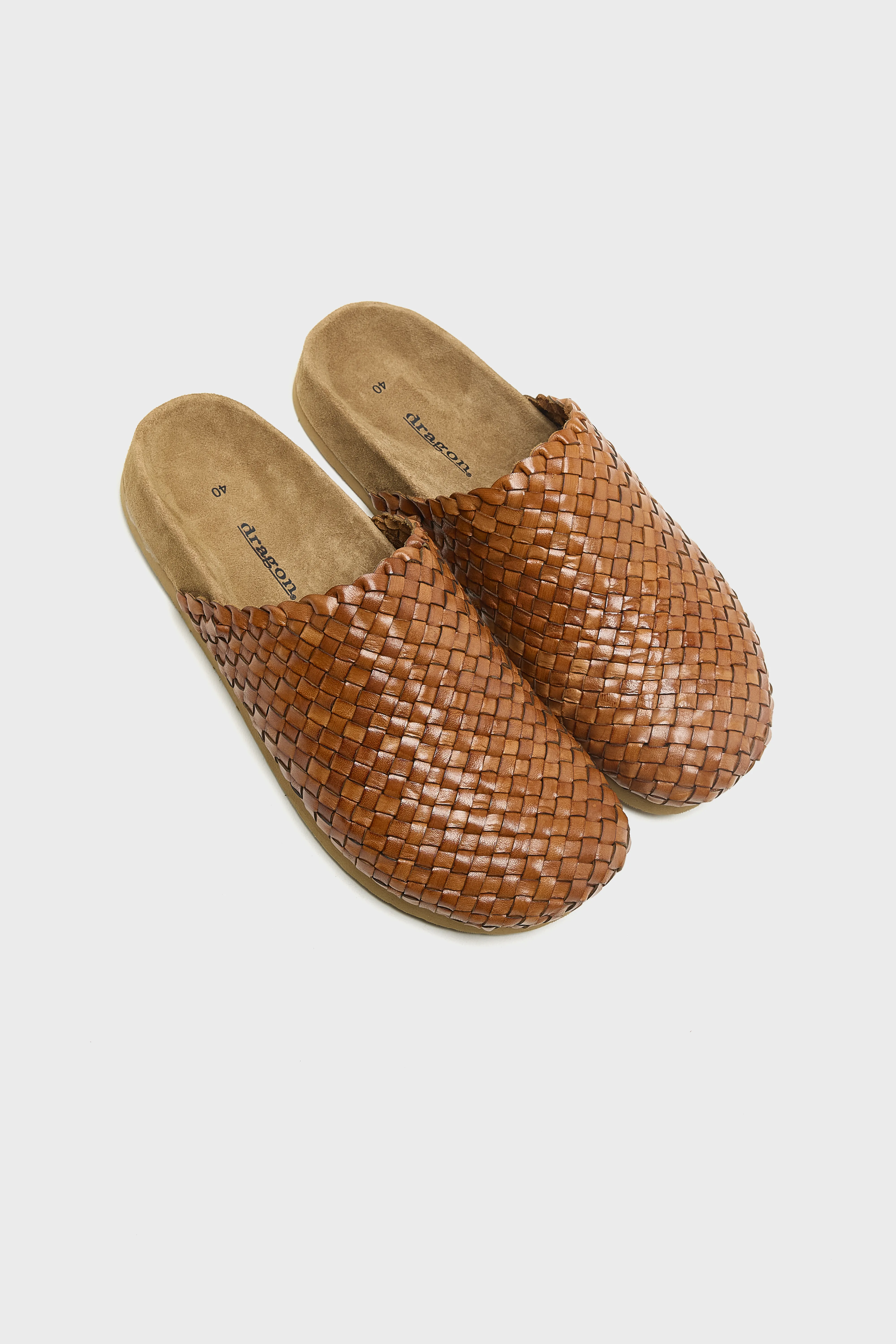 Bellerose Woven Leather Mule Sandals  (261 / W / BROWN)
