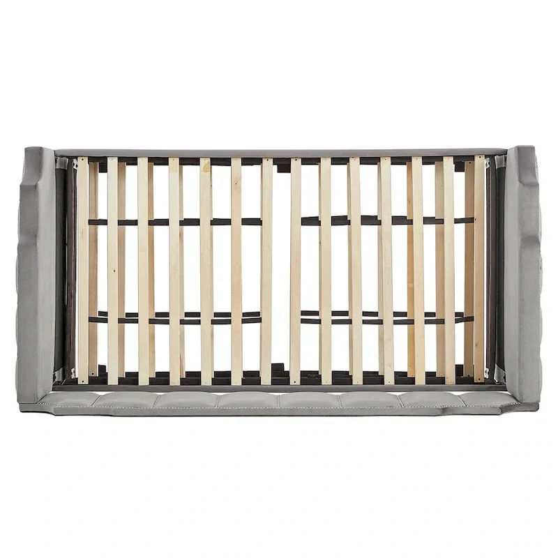 iNSPIRE Q Modern Chareau Glam Grey Velvet Daybed