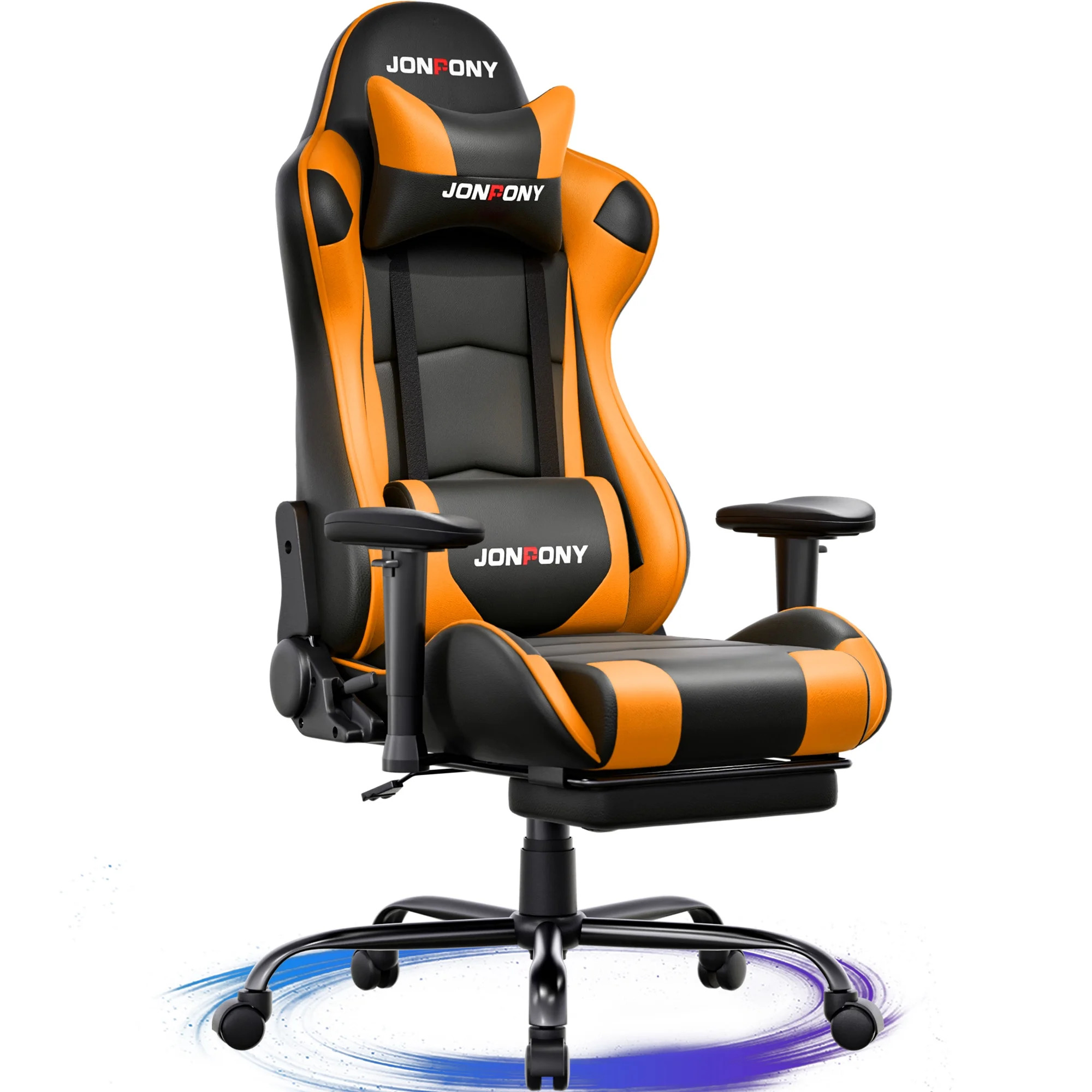 JONPONY Big and Tall 500LBS Gaming Chair, Ergonomic Design, Gamer Chair PU Leather with Footrest and Lumbar Support, High Back Office Chair Support 8 Hours Long Sitting,Red Computer Chair,Red - Image 39