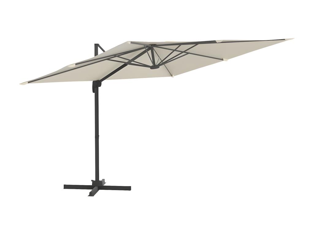 Sombrilla colgante con poste de aluminio blanco arena 300x300cm