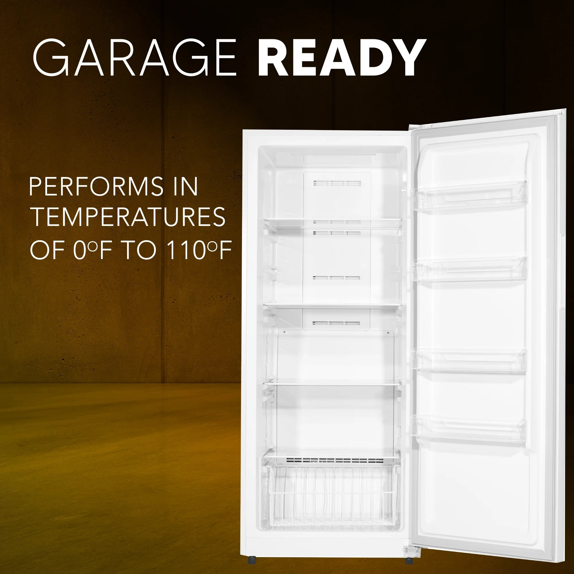 Farberware 21 cu. ft. Upright Convertible Freezer & Fridge, Garage Ready, White - Image 5