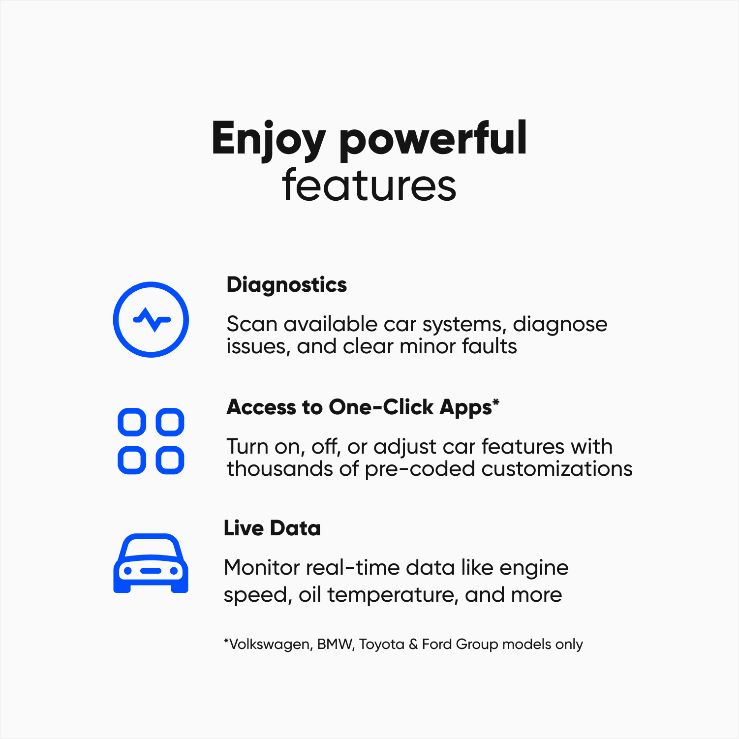 New! OBDeleven 3 Scan Tool, OBD2 Bluetooth Car Code Reader, Auto Diagnostic Scanner for iOS & Android - Image 2