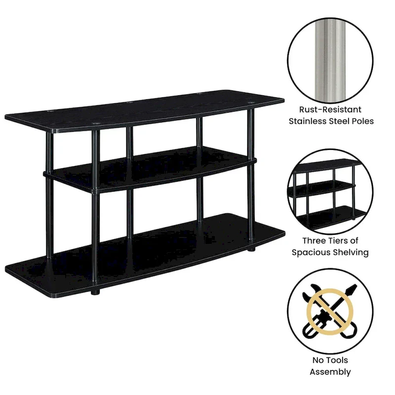 Convenience Concepts Designs2Go Tool-Free 3-Tier Wide TV Stand