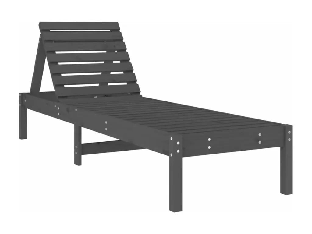 Sillón gris - 5x60x74 cm madera maciza de pino