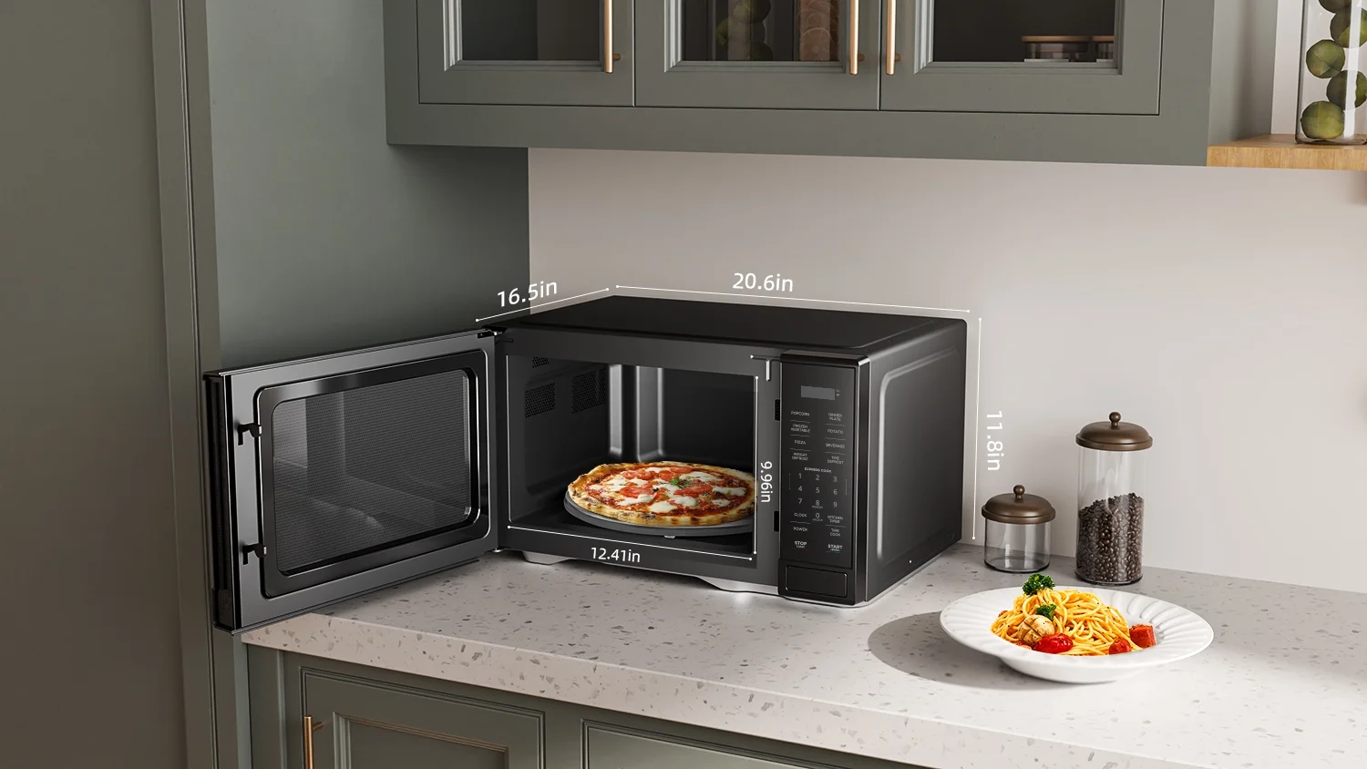 Mainstays 1.1 cu ft Microwave Oven in Black