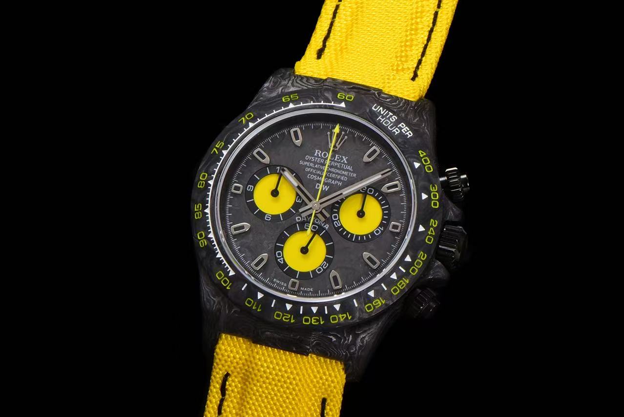 Replica DiW Rolex Cosmograph Daytona All Carbon Yellow Edition