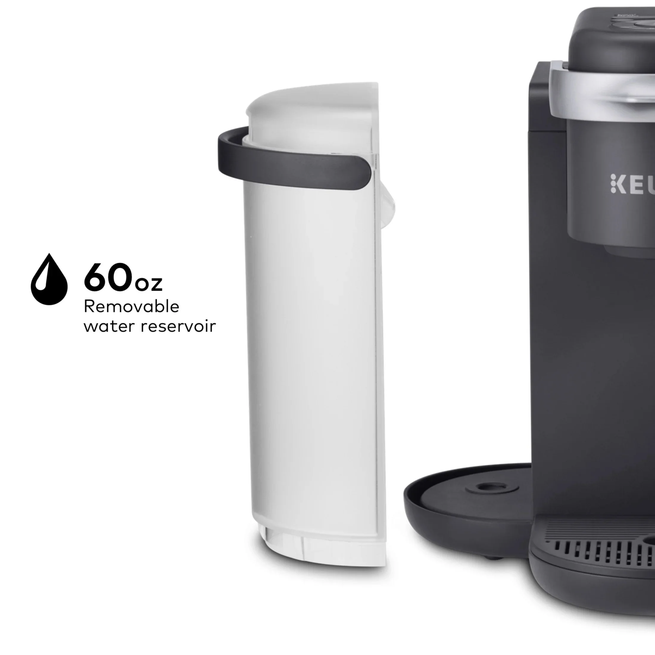 Keurig K-Cafe Single Serve K-Cup Coffee Maker, Latte Maker and Cappuccino Maker, Dark Charcoal