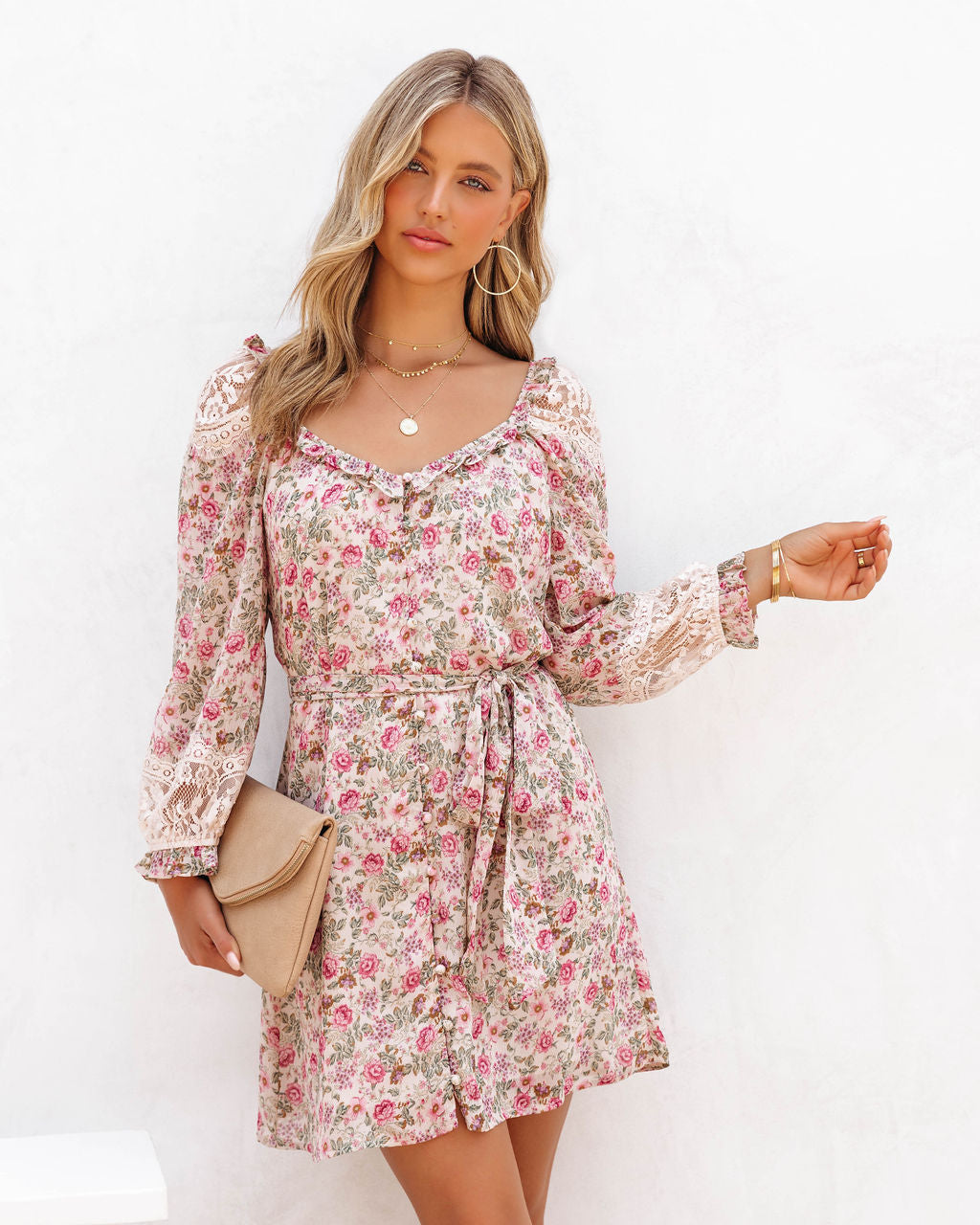 Letty Floral Lace Mini Dress - FINAL SALE - Se7enfashion