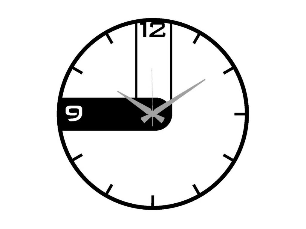 Reloj de Pared Esencial 6, Negro, 42x0,15x42 cm, Mubdelu