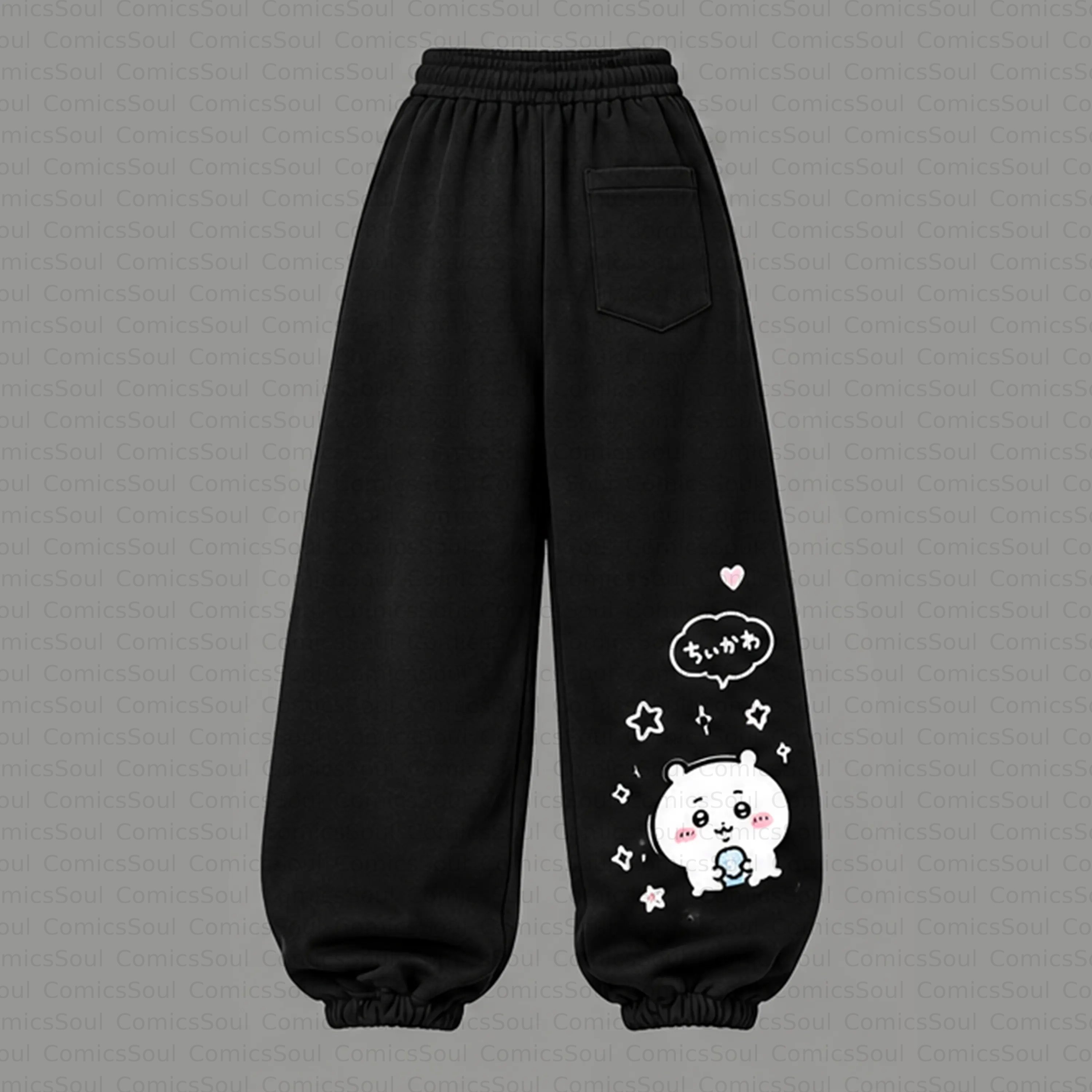 Chiikawa Cropped Long Sleeve Hoodie & High Waist Jogger Pants Two Piece Set 3525995 TeeThreads Sustain the Scene with Custom Apparel