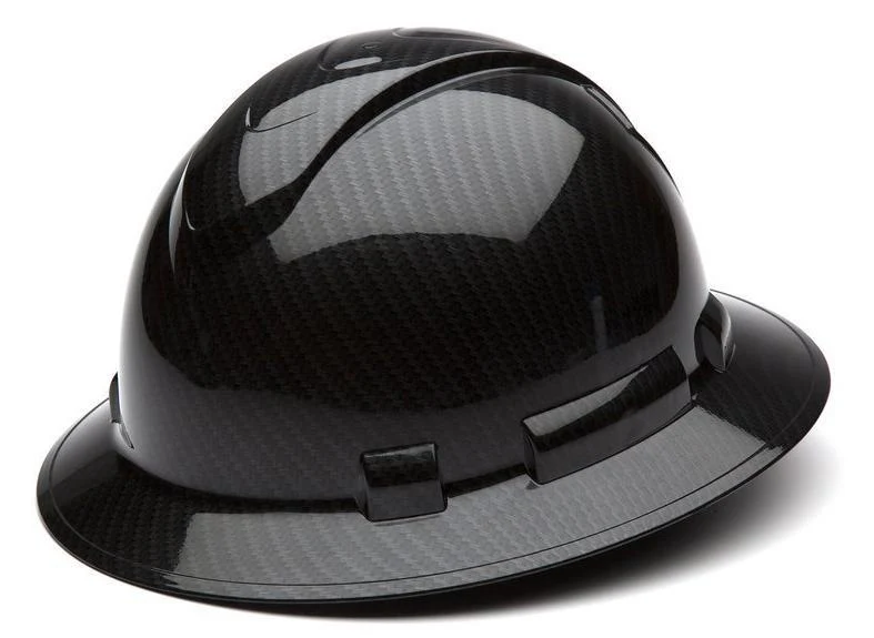 Pyramex Glossy Graphite Full Brim Hard Hat - KTF Painting Interior Exterior