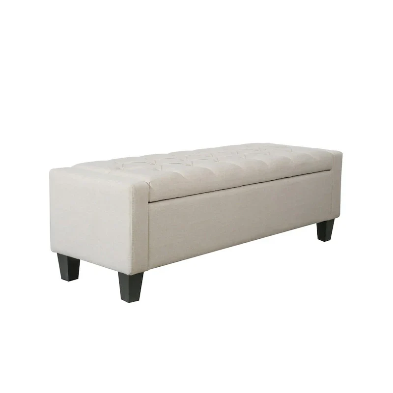 Porthos Home Wren Upholstered Button-Tufted Storage Bench