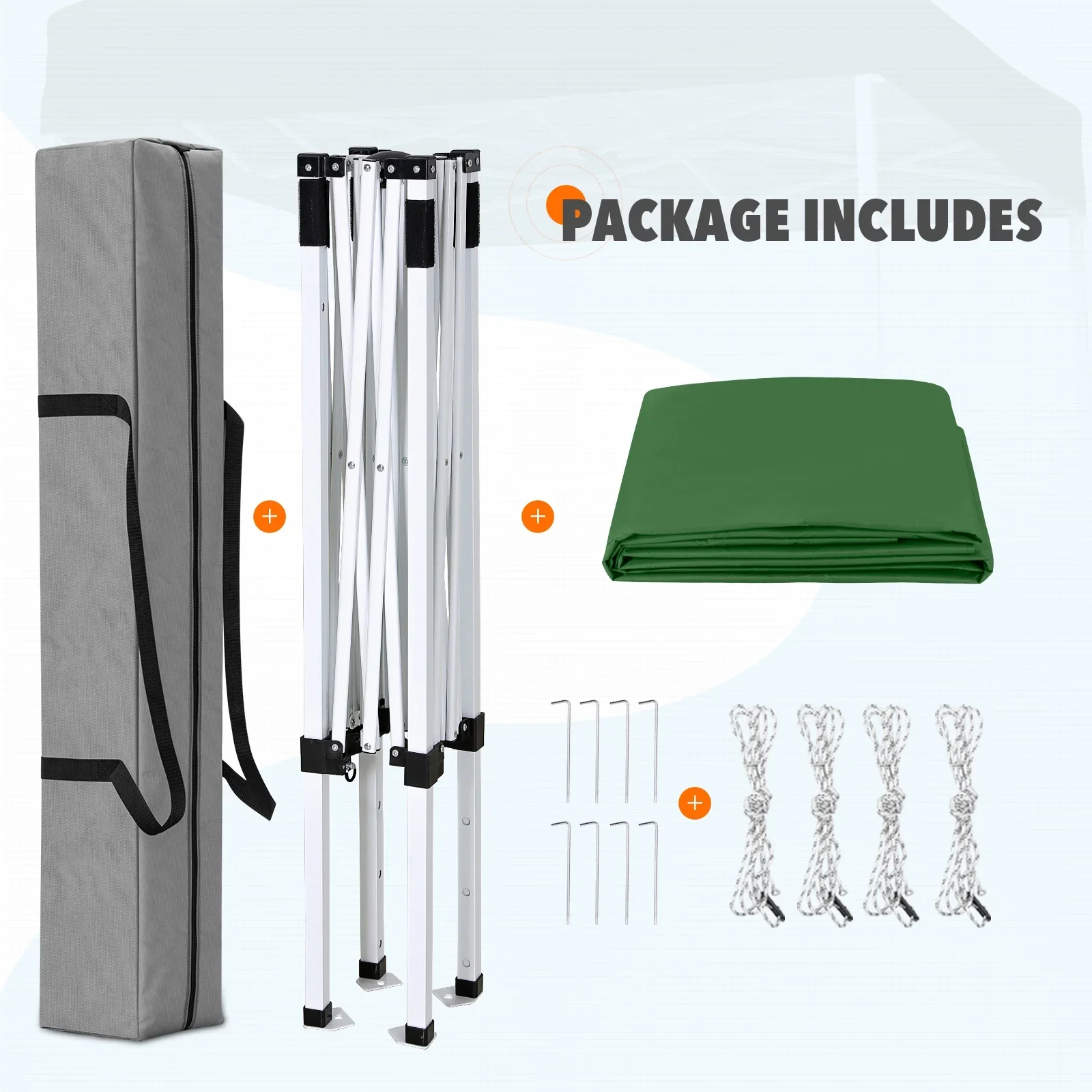 EAGLE PEAK 5x5 Pop up Canopy Tent Instant Outdoor Canopy Easy Set - up Straight Leg Folding Shelter（blue）