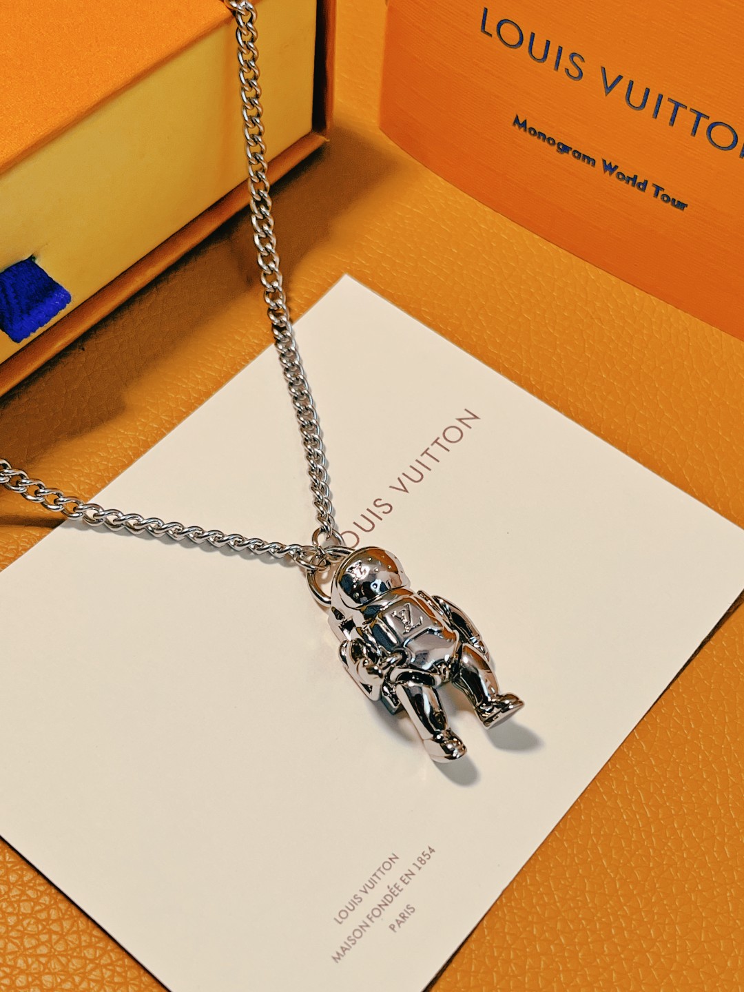 Louis Vuitton LV Galaxy Astronaut Necklace - Original Replica Club