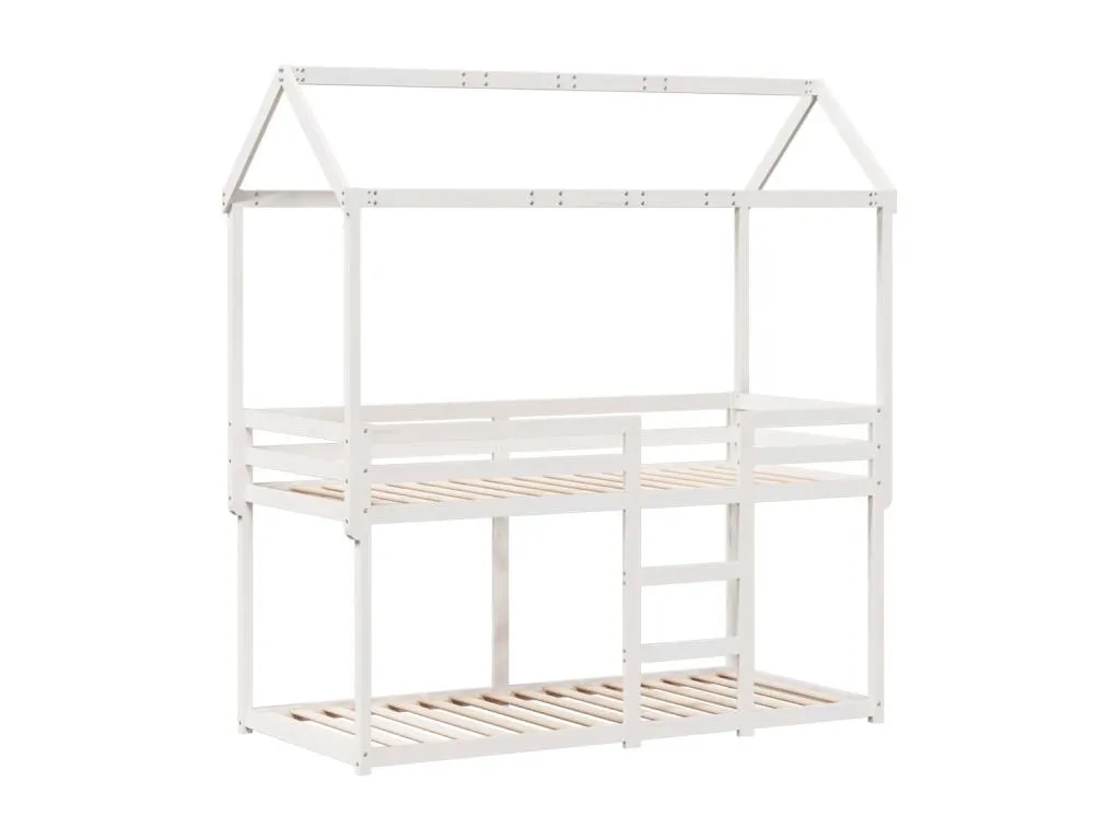 Cama litera con techo Decoesp maciza de Decoesp blanco 90x190 cm 75198MADE