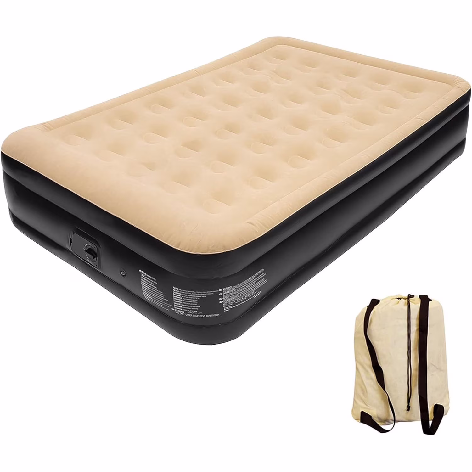 Double Inflatable High Raised Air Bed Mattress with Built in Pump and release valve - Image 2