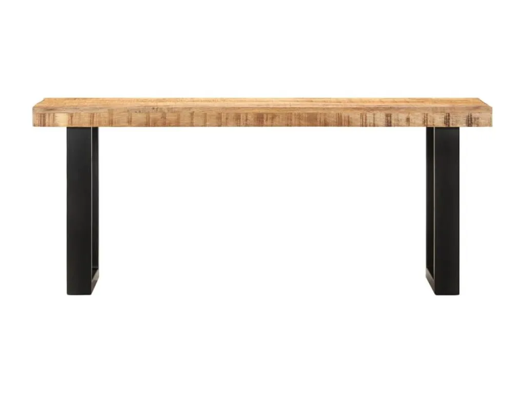 Banco madera maciza mango y acero 110 cm kgl3624743