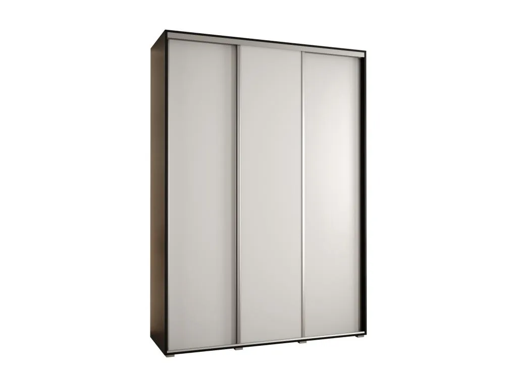 ARMARIO Lluesmamuebles 1 DE PUERTAS CORREDERAS 235.2/170/45 3 puertas (Negro/Blanco/Plata)