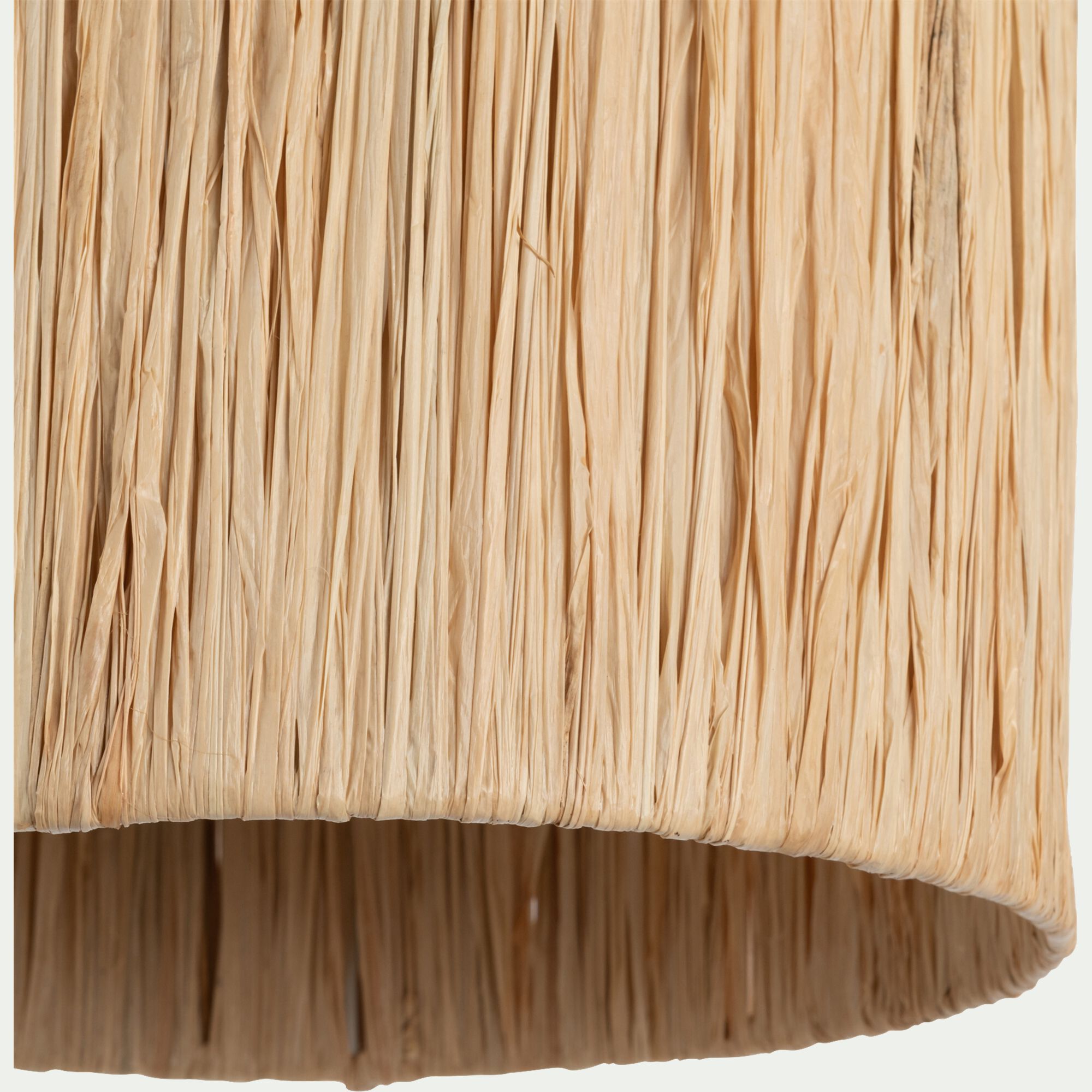 LOU - Abat-jour cylindrique en raphia D32cm - naturel