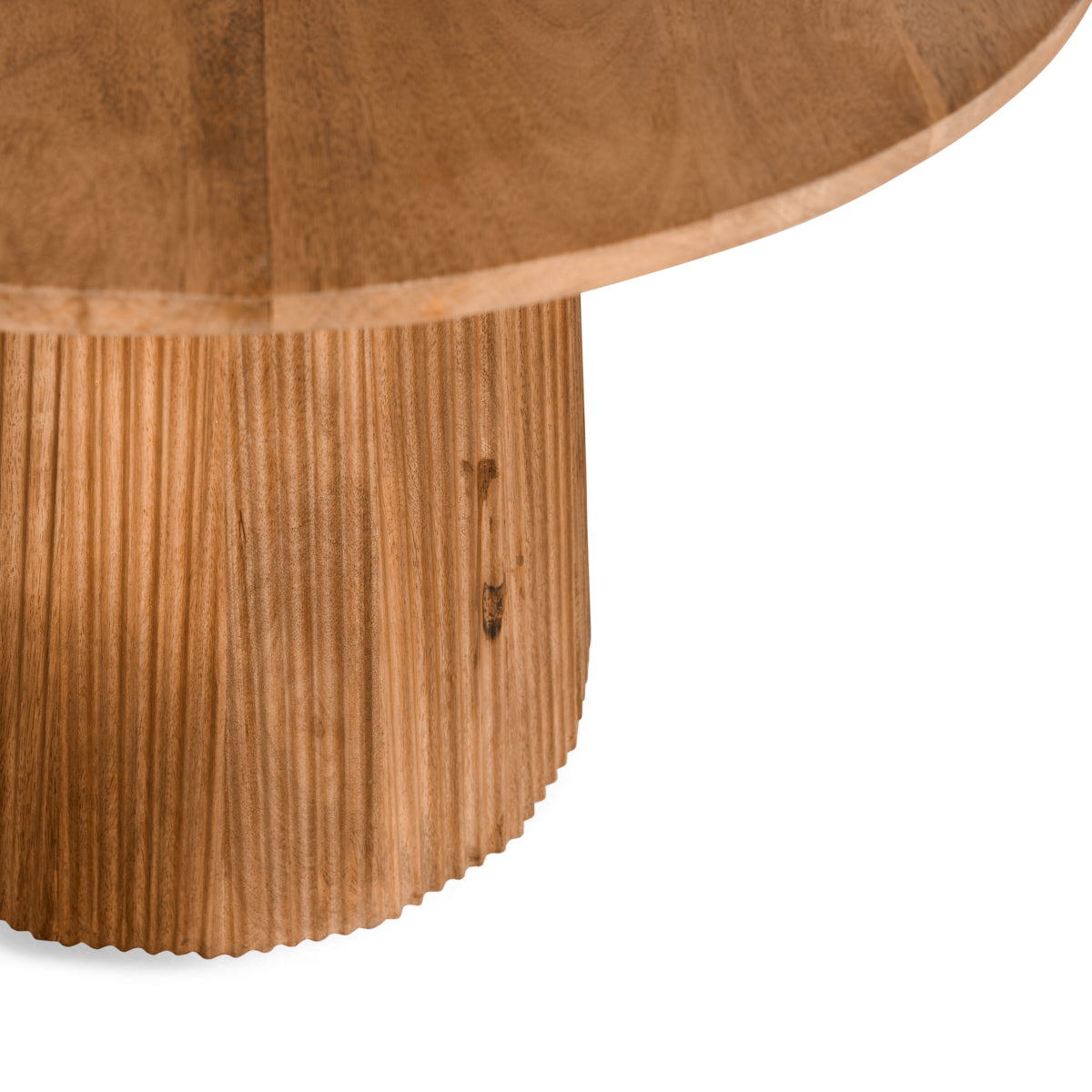 Blokker Grand Bijzettafel Lichtbruin Mangohout - Ø 50 cm