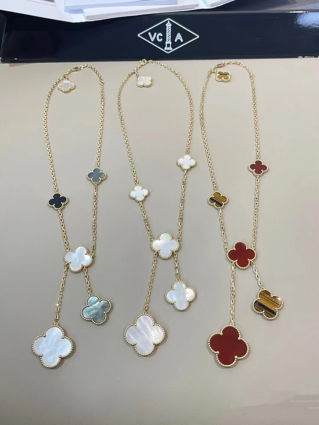 VCA Clover Magic Alhambra Necklace, 6 Motifs - Original Replica Club