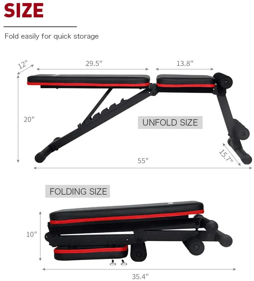 PASYOU Adjustable Weight Bench - 7 Back Positions, 500 lbs Capacity - Image 3 PASYOU Adjustable Weight Bench - 7 Back Positions, 500 lbs Capacity - Image 3