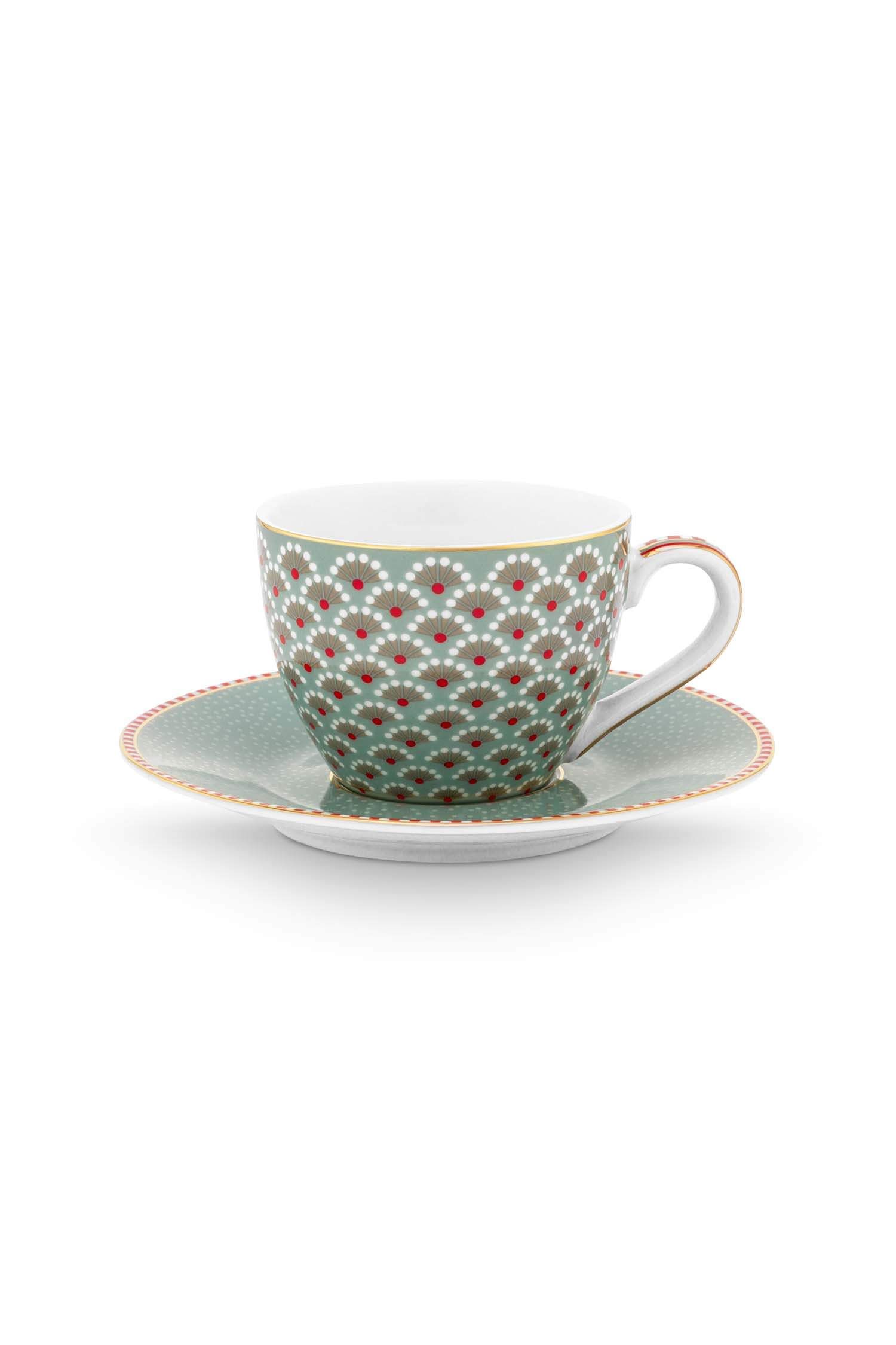 Espresso Cup and Saucer Blooming Tales Blue 120ml