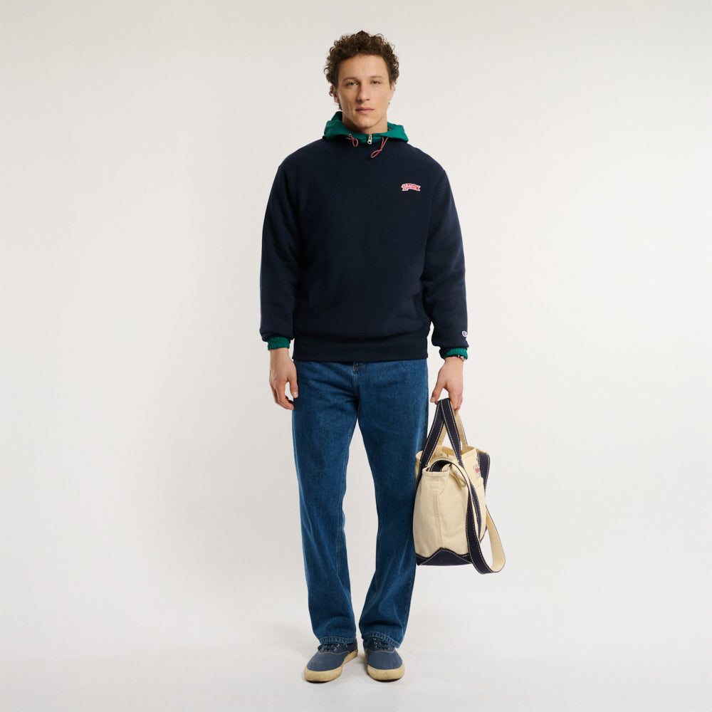 Merci x Champion - Crewneck Merci Patch - Navy