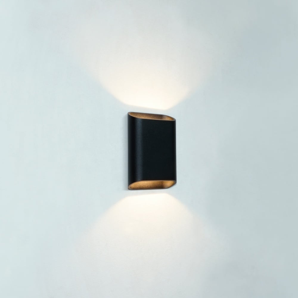 Artdelight Wandlamp Diaz-S Zwart Led 2 x 3Watt IP65