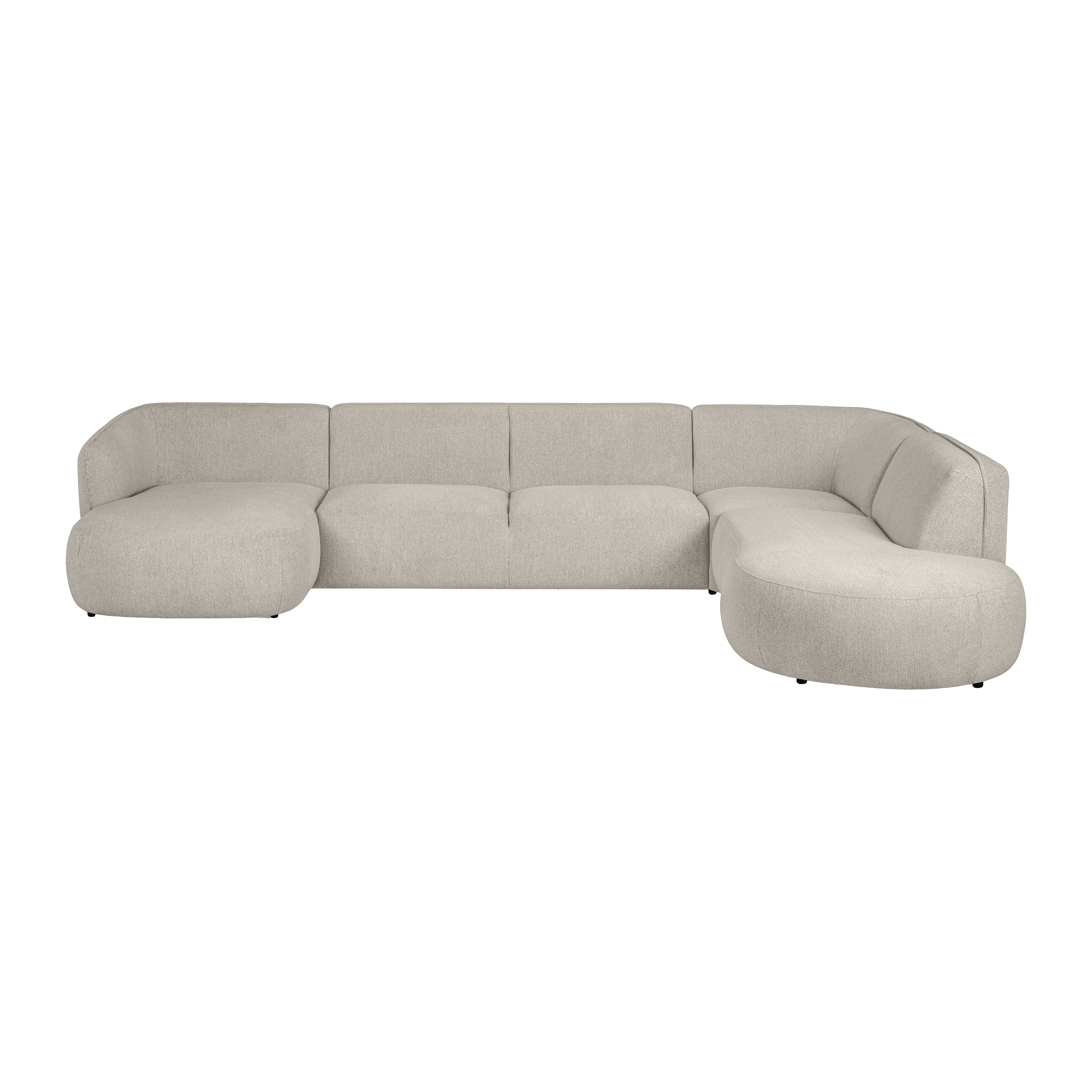 Blokker Soft U-bank Rechts - Naturel Melange