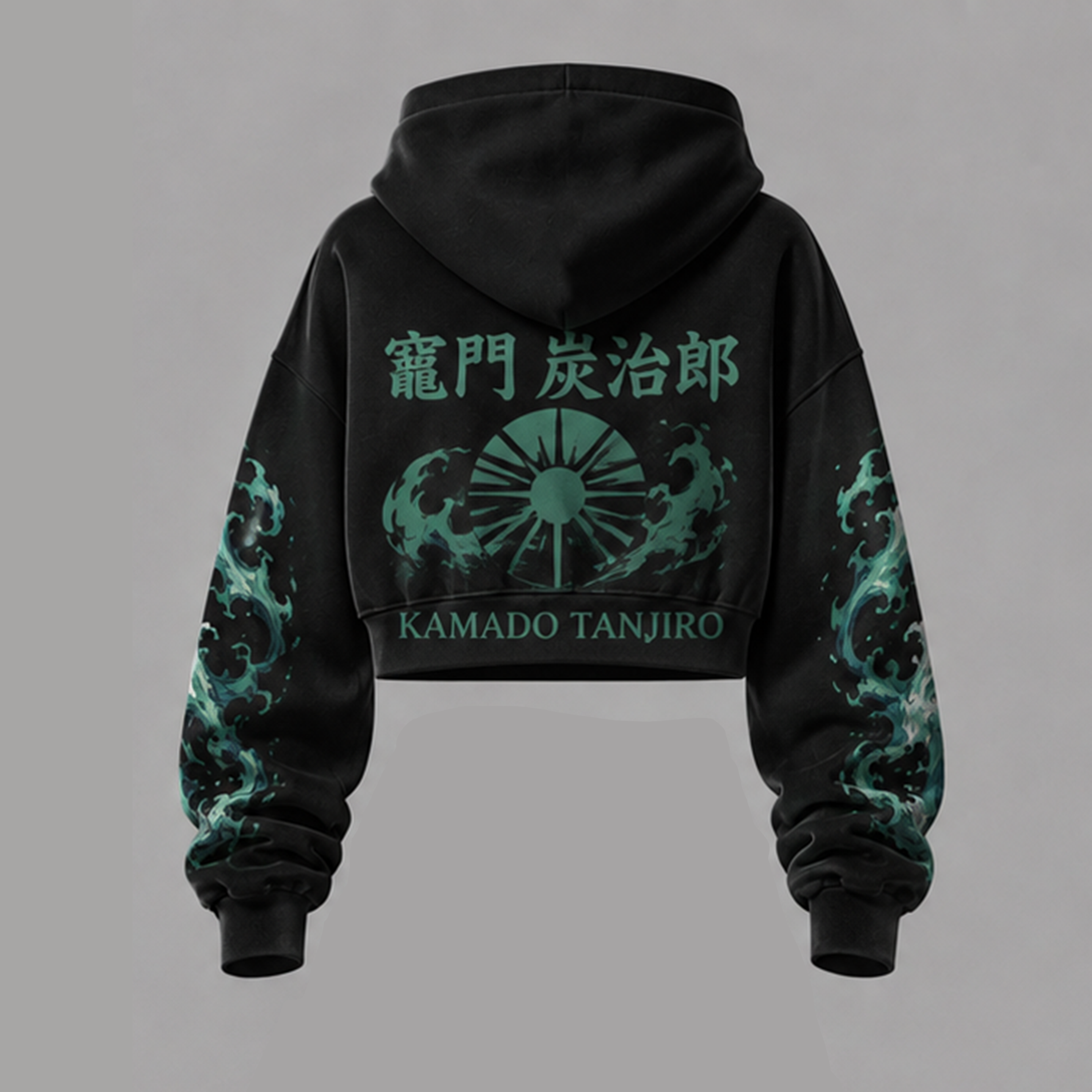 Demon Slayer Cropped Long Sleeve Hoodie & High Waist Jogger Pants Two Piece TeeThreads Sustain the Scene with Custom Apparel