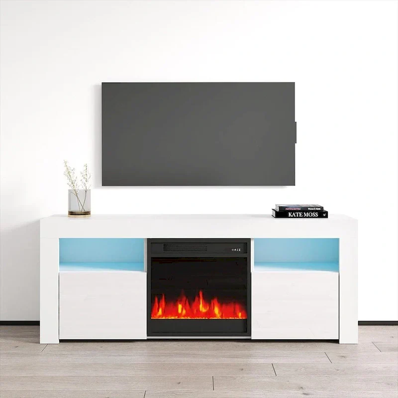 Copper Grove Qorasuv 58-Inch Electric Fireplace TV Stand