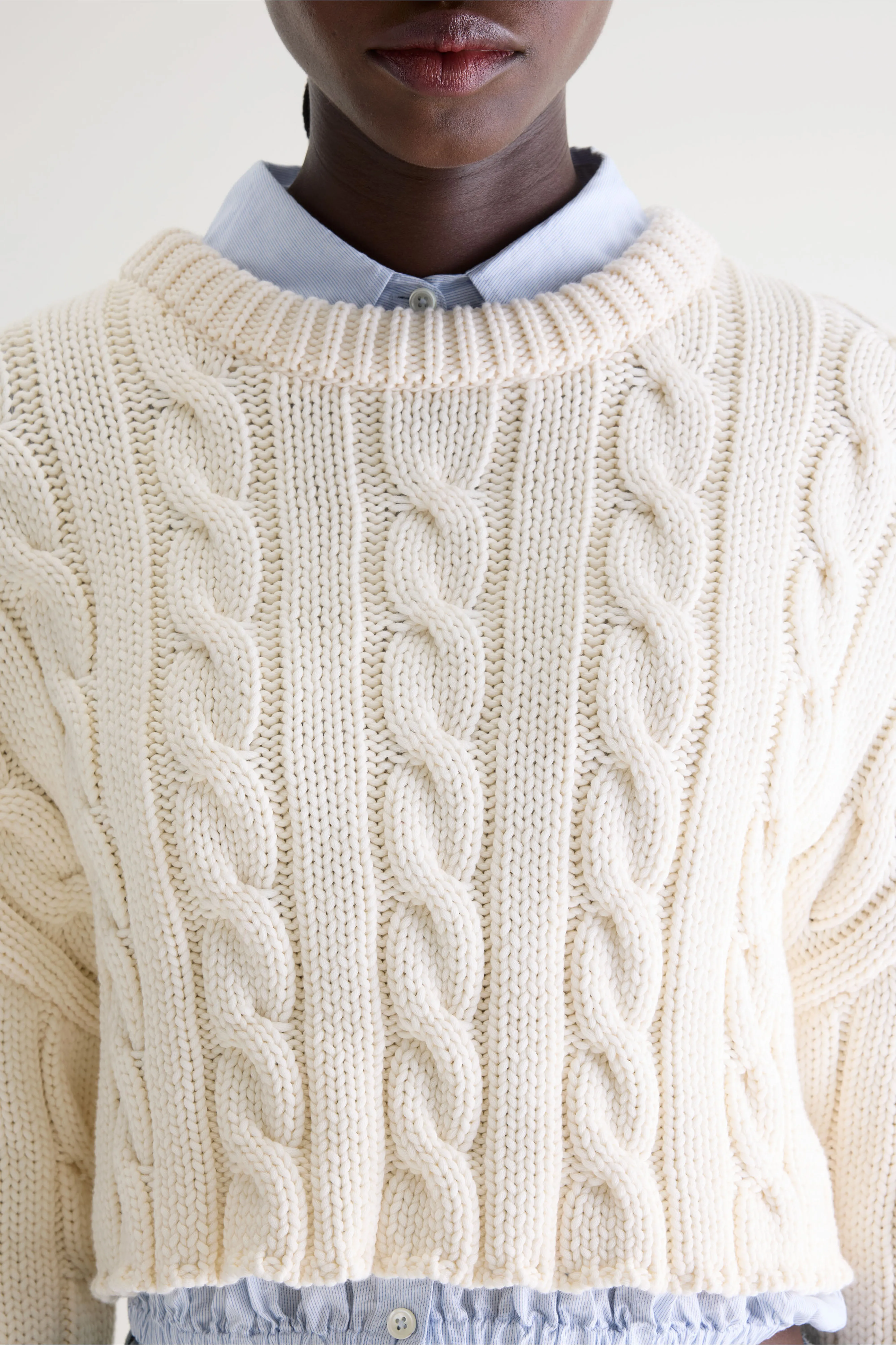 Bellerose Ler cable-knit sweater (261 / W / OFF WHITE)