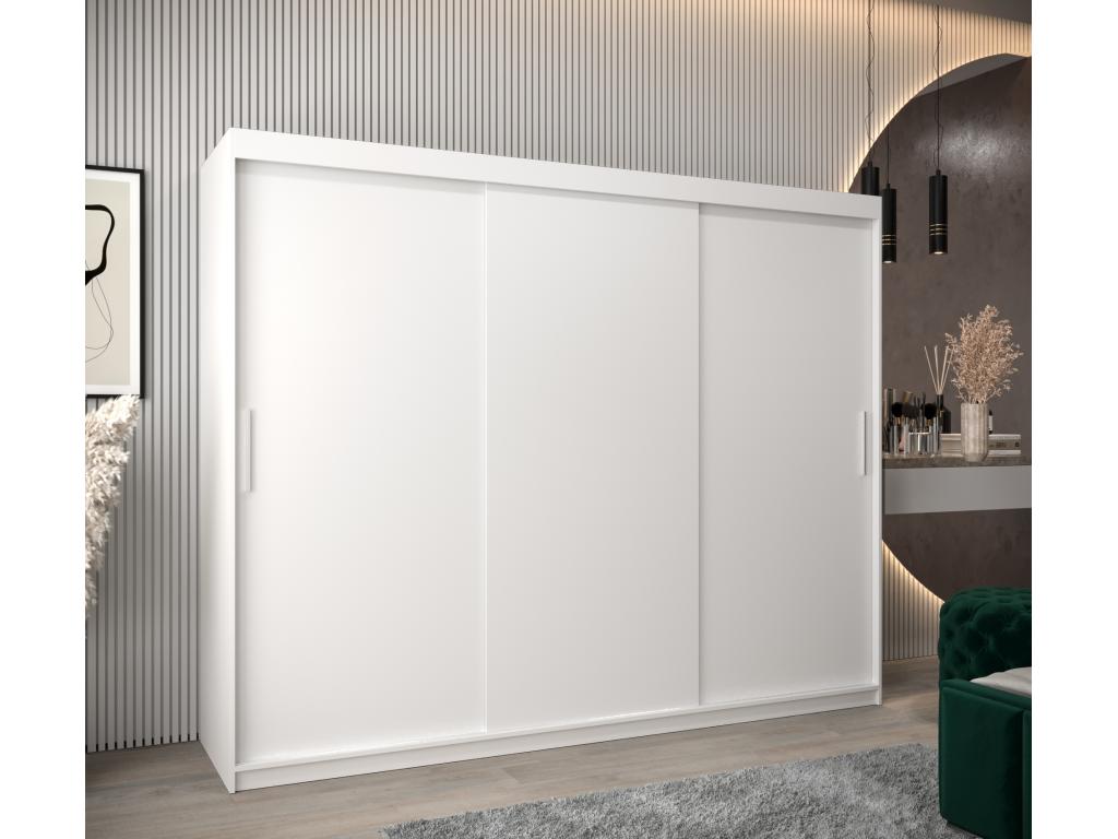 Armario Hominor de puertas correderas 200/250/62 3 puertas blanco/blanco