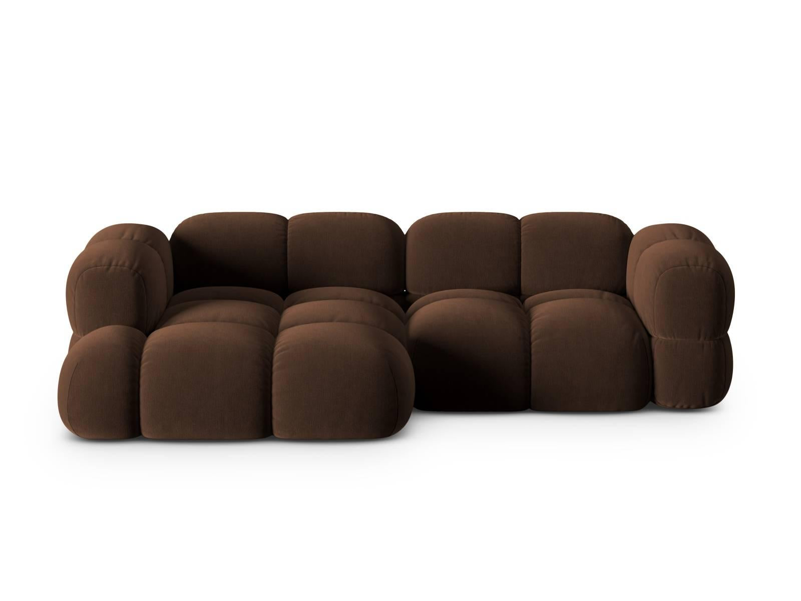 Cosmopolitan Design Loretto 2,5-zits Hoekbank Links - Velvet - Chocola