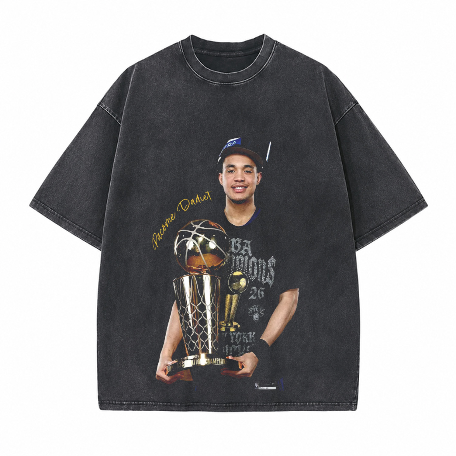 Pacôme Dadiet New York Knicks Printed Unisex Washed T-Shirt