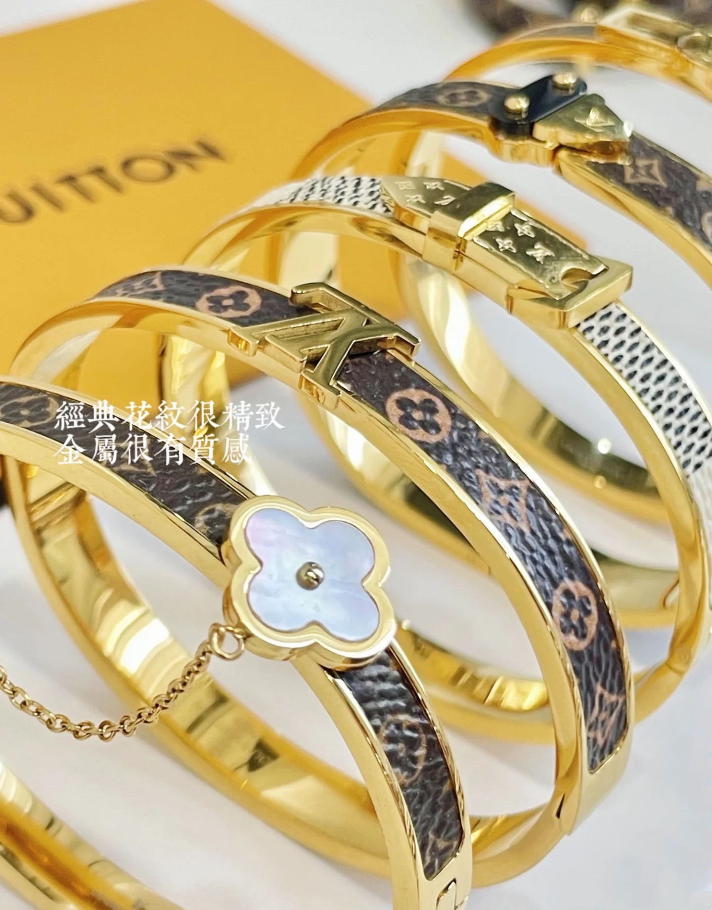 Louis Vuitton Leather Bangle Bracelet - Original Replica Club