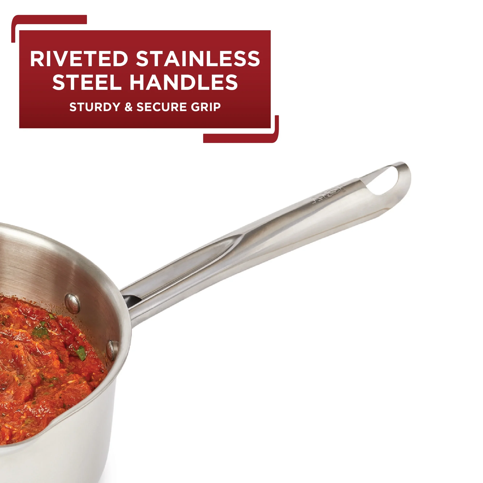 T-fal Cook & Strain Stainless Steel Cookware Set, 14 piece Set - Image 8