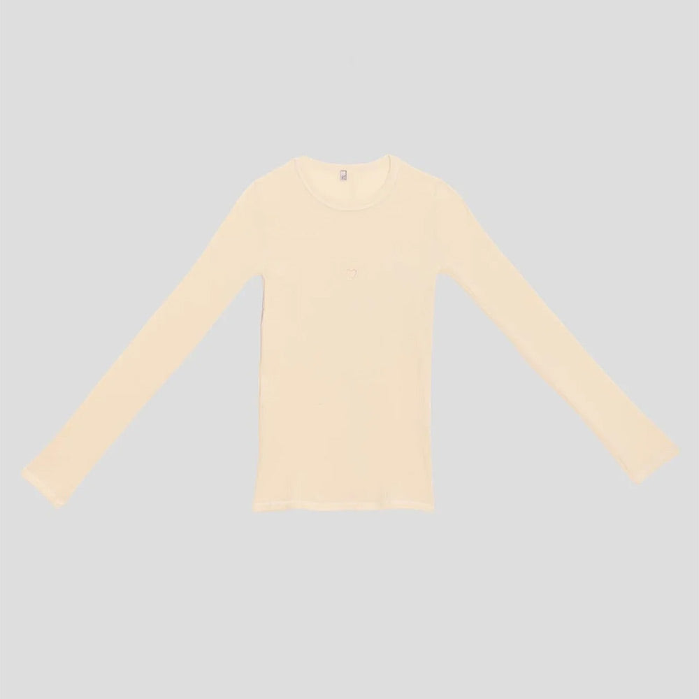 Baserange - T-Shirt Heart manches longues - Blanc