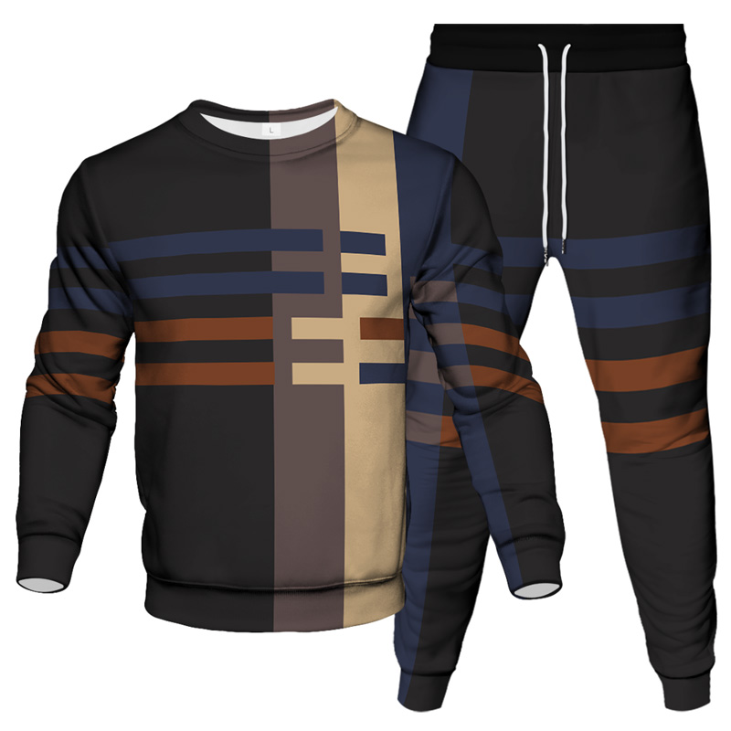 Men's Casual Personality Print Suit 005