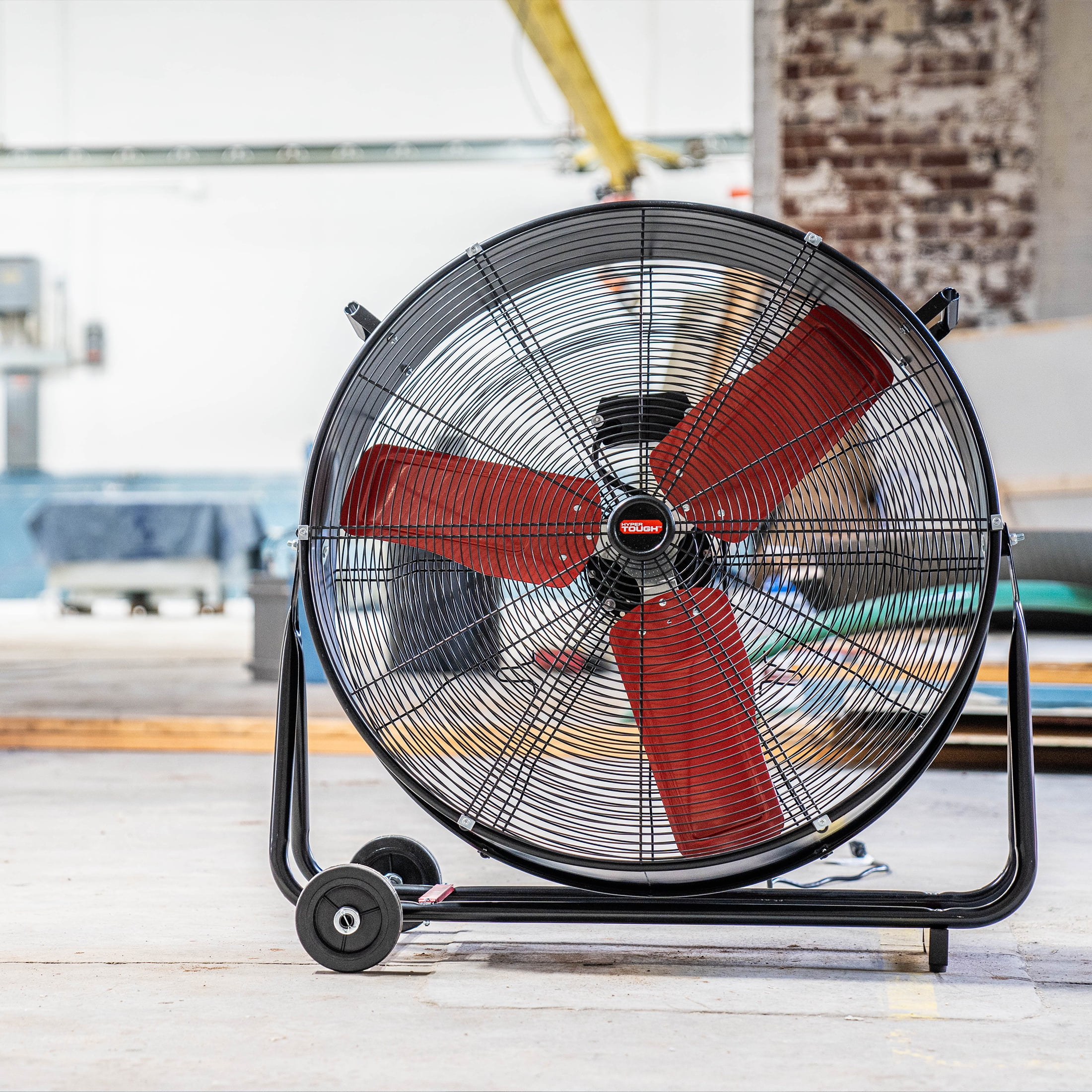 Hyper Tough New 30 inch High Velocity Tilted Drum Fan Red & Black - Image 2