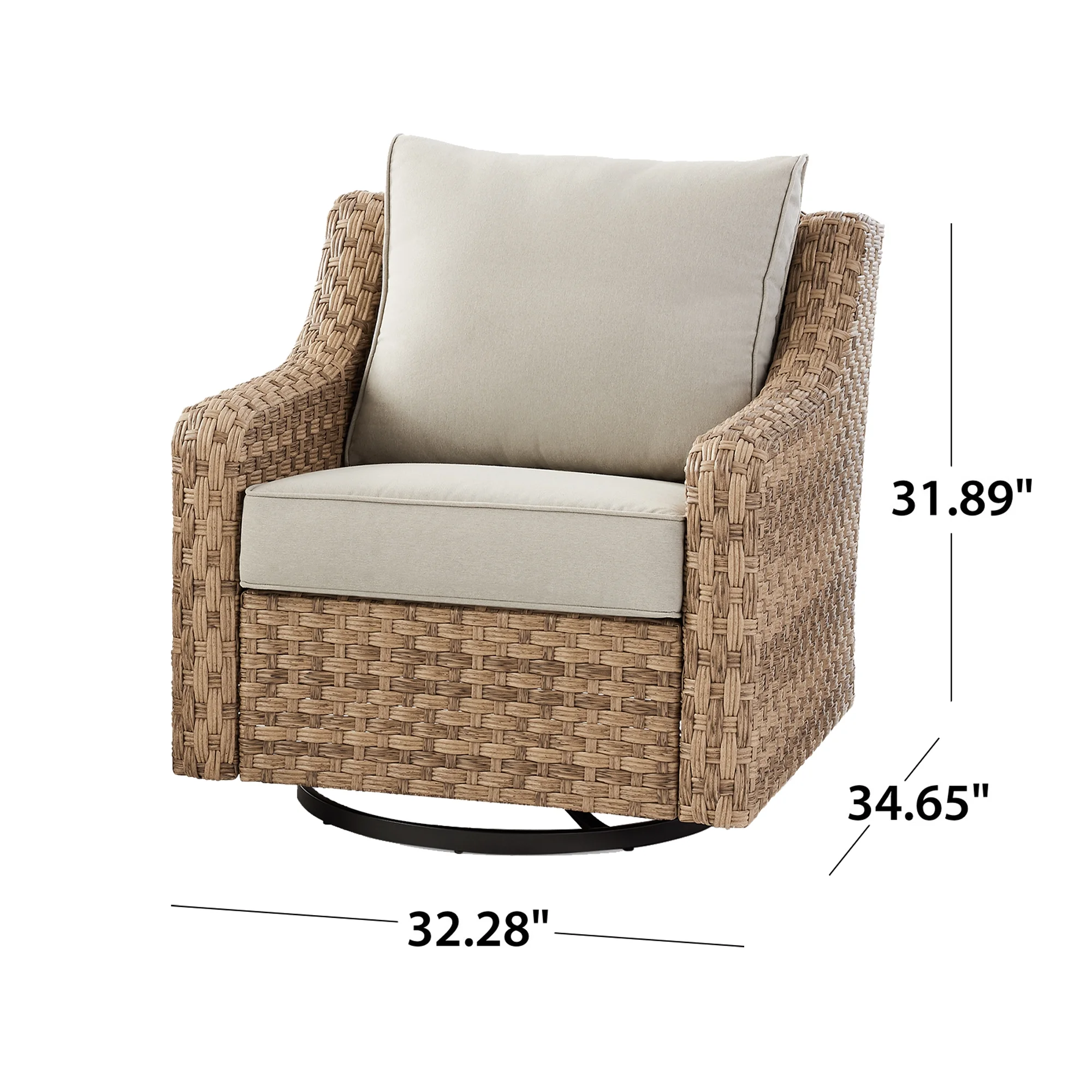 Better Homes & Gardens River Oaks Outdoor Swivel Gliders with Patio Covers, Set of 2, Dark Brown - Image 14